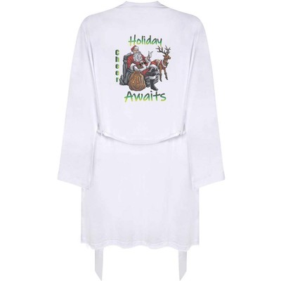 'Jolly Santa and His Reindeer' Adult Dressing Robe / Gown (RO050755)