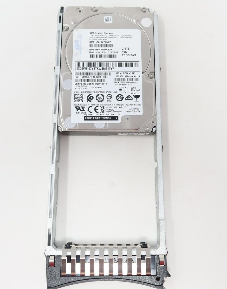IBM 02PX539 02YC027 02PX742 V5000 2.4TB 10k 12GB 2.5 IBM 02PX539 02YC027 02PX742 V5000 2.4TB 10k 12GB 2.5