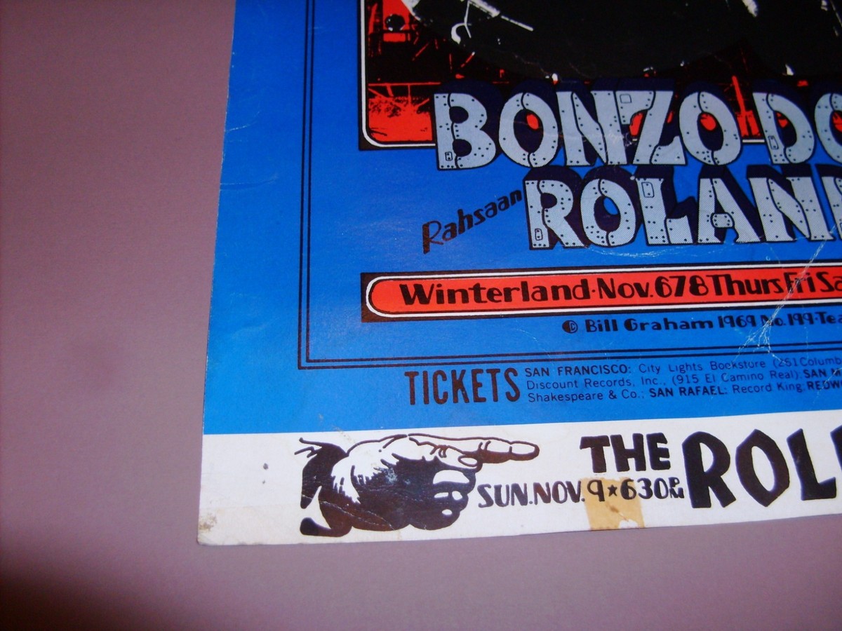 LED ZEPPELIN 1969 WINTERLAND POSTER SAN FRANCISCO BILL GRAHAM