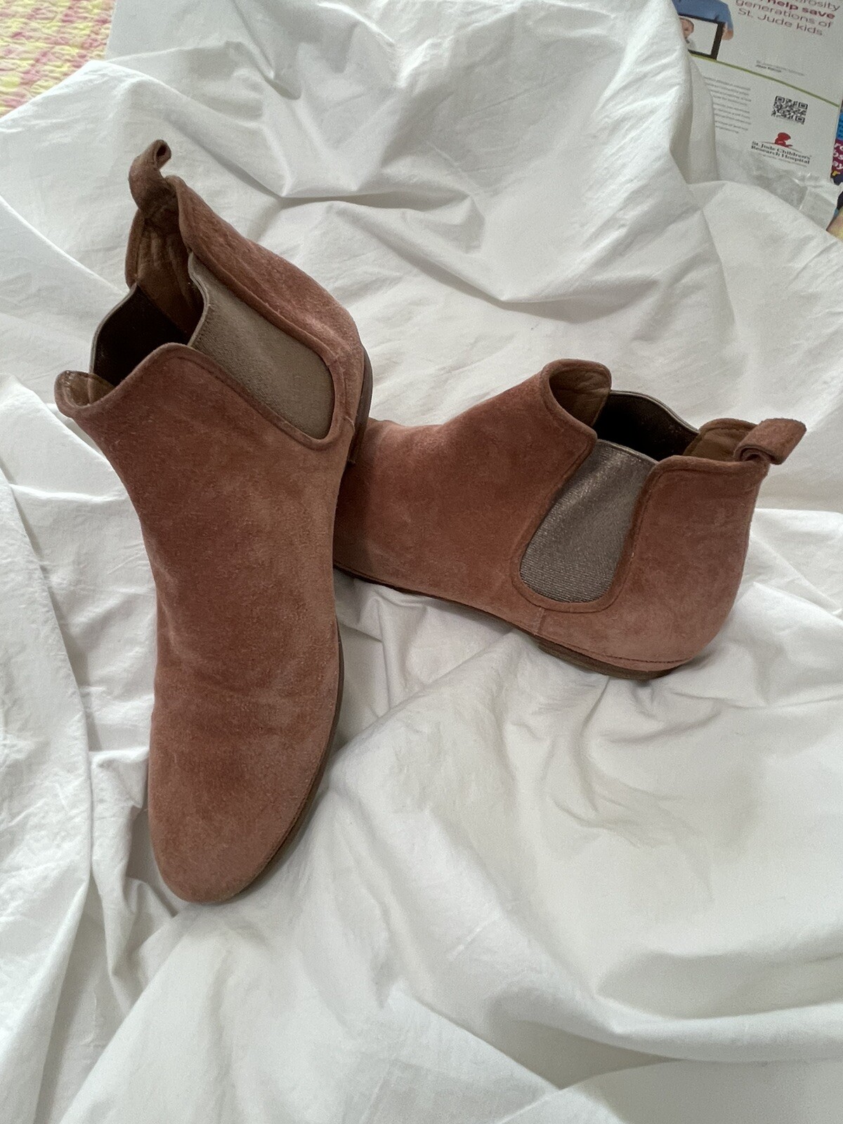 PANTOFOLA D’ORO Stivaletti Homers Artesian taglia 38 5 bronzo rosso marrone camoscio con lati elasticizzati