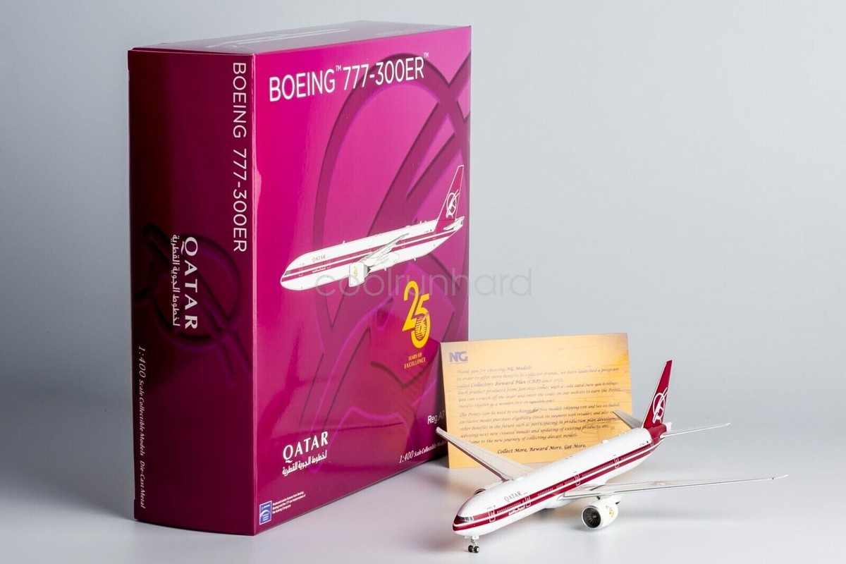 NG Model 1:400 Qatar Airways Boeing B777-300ER Diecast NG Model 1:400 Qatar Airways Boeing B777-300ER Diecast