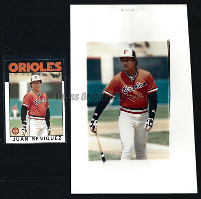 Juan Beniquez Orioles 1986 Topps Traded Original Extra Photo 5x8 Vault Archives