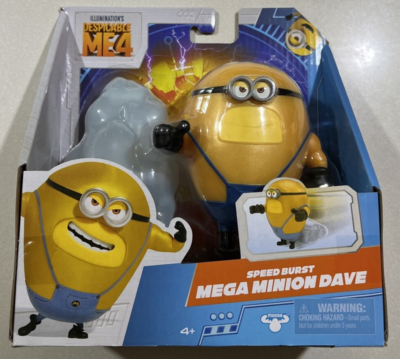 NEW 2024 Despicable Me 4 Speed Burst Mega Minion Dave 4” Action