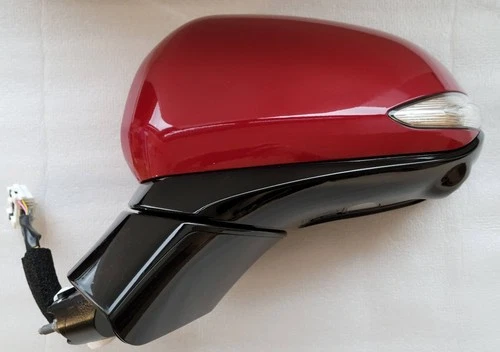 Red LH driver side door mirror w/ BVM 360 Camera. OEM for 2019-2020 Santa Fe