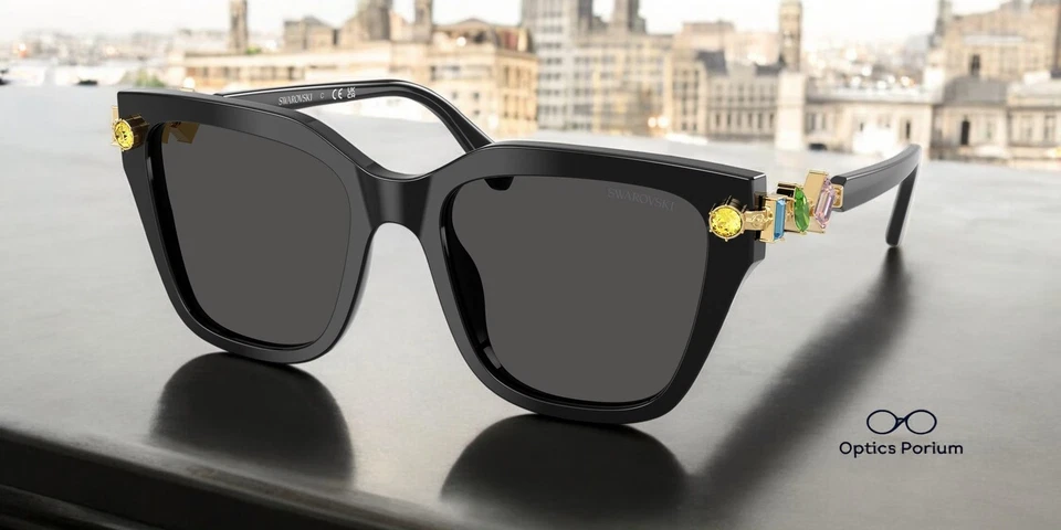 Gafas de sol para mujer SWAROVSKI SK6041 100187 negro gris oscuro 53 mm Foto 2 de 2