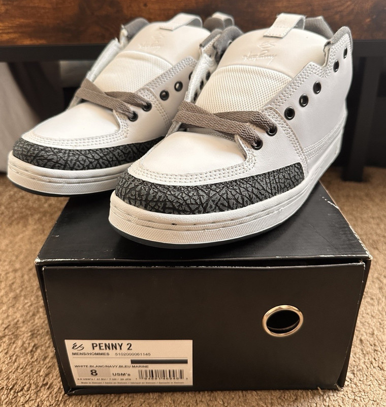 éS Skateboarding Penny 2 Men's Skateboarding Shoes White US Size 8 M (BRAND NEW)