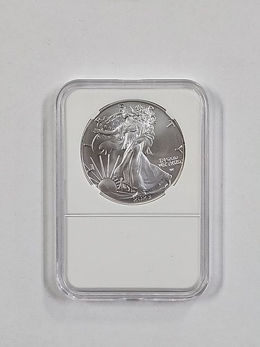 2023 $1 American Silver Eagle Mint Error Reverse Struck Thru - Picture 2 of 2