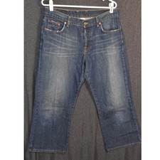 Lucky Brand Women's 10/30 (32x23 actual) Easy Rider Crop USA Made Denim Jeans