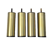 4 x Antique Brushed Brass Metal Feet Legs for Furniture Chair Sofa Table 15cm