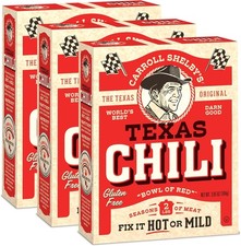 Carroll Shelby's Original Texas Brand Chili Kit 3.65oz Box (Pack of 3)