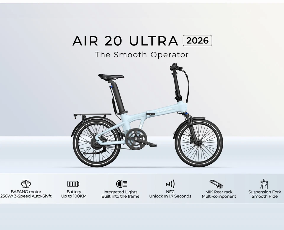 ADO EBike Air 20Ultra(2026) Faltbares Fahrrad klapprad,Riemenantrieb,Pedelec - Bild 2 von 4