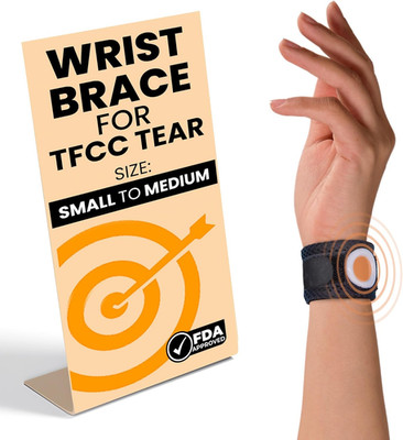 BULLSEYE TFCC Tear Wrist Brace   Adjustable Wrist Band with Silicone Ring Stabil