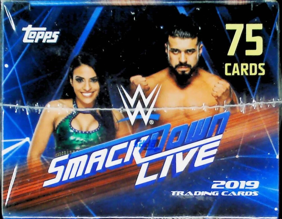 2019 Topps WWE SmackDown Live Factory Sealed Blaster Box 1 Relic - Image 4 of 4
