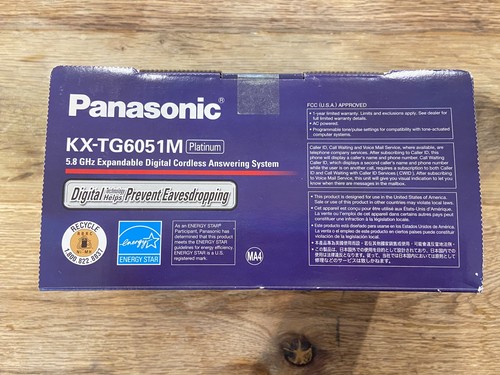 Panasonic KX–TG6051M Platinum 5.8 GHz Cordless Digital Telephone + Answering NIB - Bild 3 von 9
