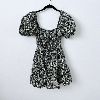 Matteau Shirred Mini Dress Midnight Dandelion US 4