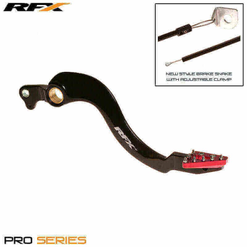 Pédale de frein anti-boue RFX rouge pour Honda CR 250 R 2002 à 2007 grip maximal