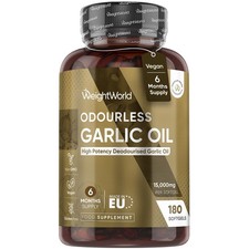 Odourless Garlic Oil Softgels | 6 Months Supply | 180 Softgels - Made in EU
