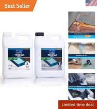 Thickset Deep Pour Epoxy Resin Kit - Gallon Crystal Clear Formula for 1/2" - ...