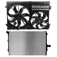 Cooling Fan & Radiator Kit For 06-10 2012 Volkswagen Jetta 2008 Audi A3 Quattro