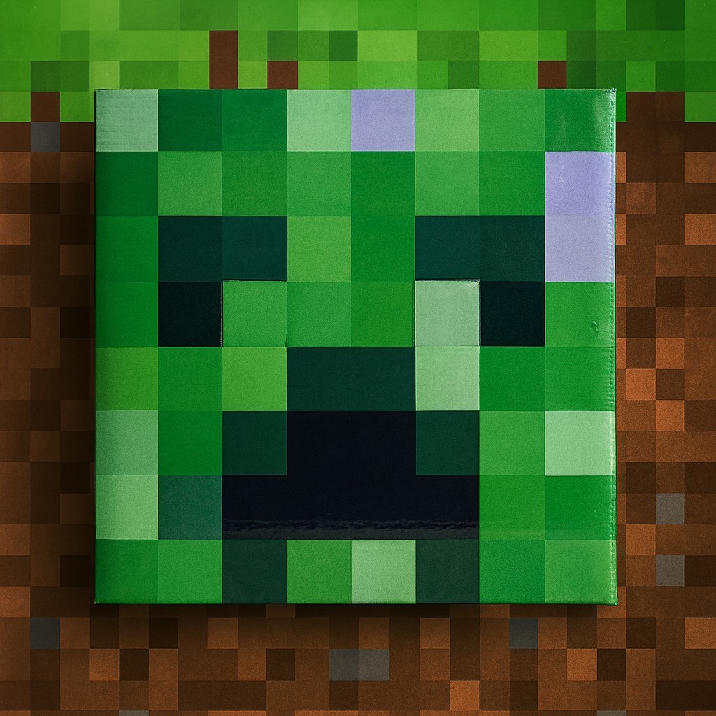 Accesorio de cabeza de disfraz MINECRAFT CREEPER The Amazing Minecraft cabeza de cartón