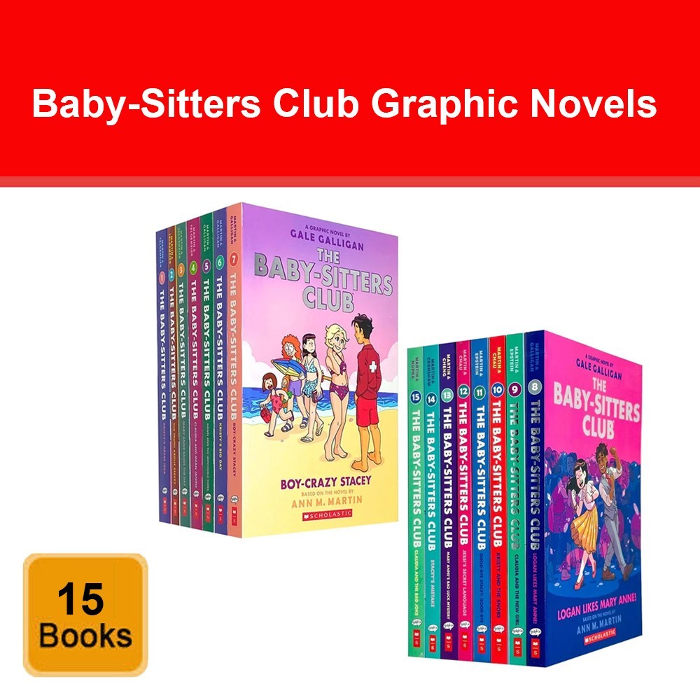 The Baby-Sitters Club Graphic Novels 1 - 15 Books Collection Set by Ann M Martin