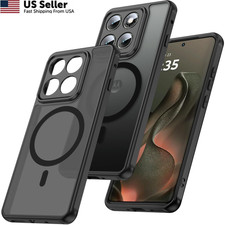 MAKAVO Magnetic for Motorola Moto Edge 2025 Case 2025, Black