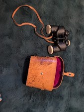 Vintage Boshnell triplo test rivestito ottica custodia pelle 7x35 binocolo Bushnell