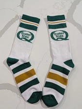 Quaker State Oil Socks Green And Gold