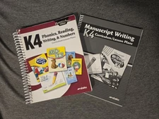 Abeka K4 Lesson Plans Teacher Guide + Manuscript Writing Homeschool Books
