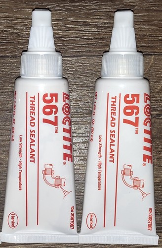 X2! Brand New 03/28 Loctite 567 Thread Sealant 2087067 - 50 ml  1.69 fl oz Tubes