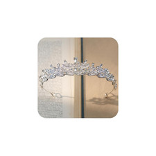 Silver Tiara Crown for Women,Princess Tiaras for Girls,Crystal Retro Hair Access
