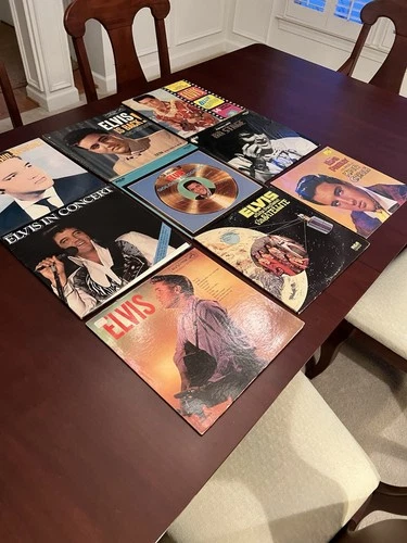 Lot of 12 Vintage Vinyl Various Elvis Presley Records See Pics for Titles