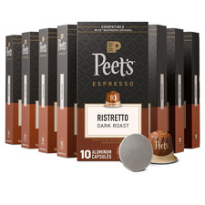 Peet's Dark Roast Espresso Capsules for Nespresso, 100 Arabica, 100 Count