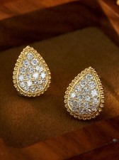 2.50Ct Lab-Created Round Cut Diamond 14K Yellow Gold Plated Wedding Stud Earring