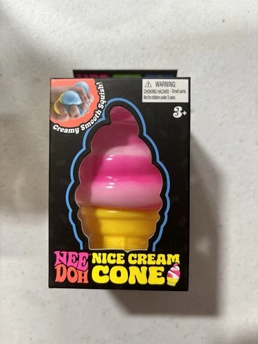 NeeDoh Nice Ice Cream CONE PINK Squishy Squeeze TikTok Viral IN HAND SHIPS FAST