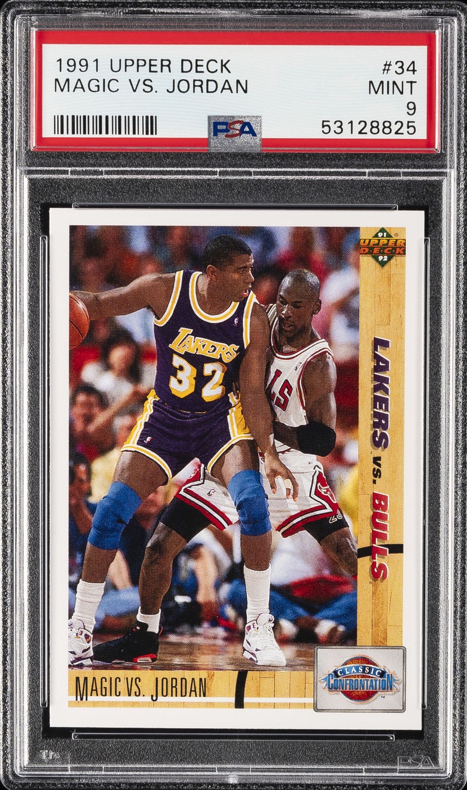 1991 UD #34 MAGIC VS. JORDAN PSA 9