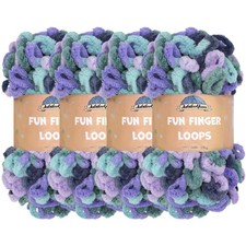 JubileeYarn Finger Loops Yarn 100g Jumbo Polyester Morpheus 4 Skeins