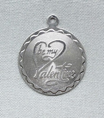 Vintage Sterling Silver Be My Valentine Charm Disc Love Spencer