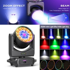 RGBW 19x20W LED Moving Head Zoom Wash Light DMX512 Stage Lighting For Disco Bar