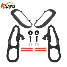 Heavy Duty Front Tow Hooks Left & Right W/Bezels For Ram 1500 DT 2019-2024 Black