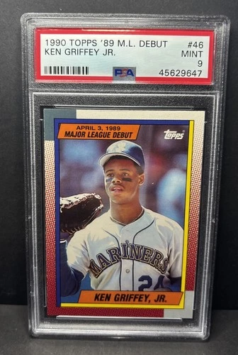 Ken Griffey Jr. Card 1990 Topps Major League Debut 1989 #46 PSA 9