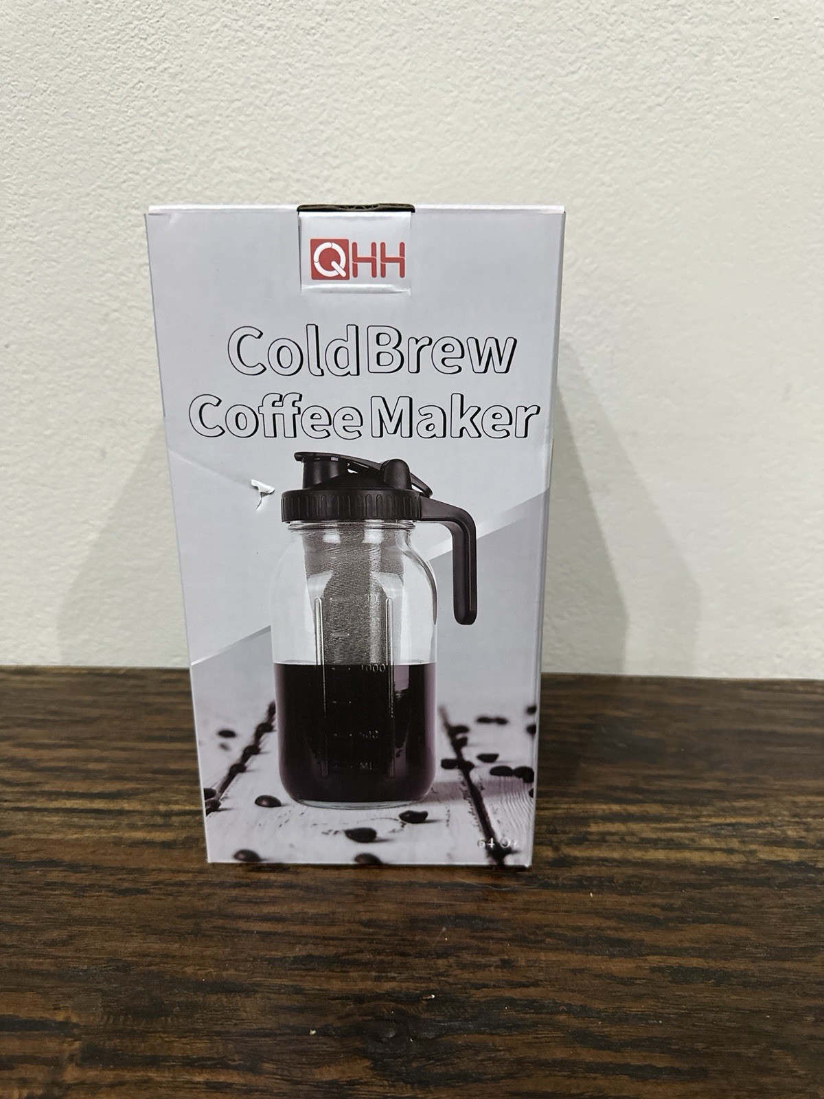 Cold Brew Coffee Maker,64 oz Mason Jar Pitcher with Stainless Steel Filter