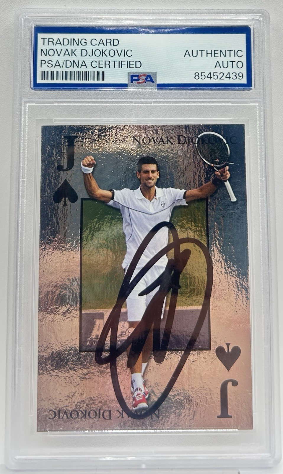 Novak Djokovic Signed 2011 Ace Authentic #RF15 Joker Card Autographed PSA/DNA