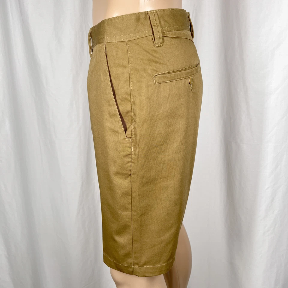 Volcom Men's 31W Beige Camel/Tan Flat Front Frickin Chino Twill Skate Shorts - Image 3 of 4