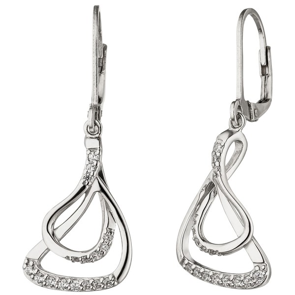 OhrhäNger 925 Sterling Silber 32 Zirk. Ohrringe Boutons Silberohrringe-image