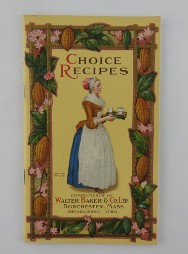 Vintage 1926 Walter Baker Choice Recipes Chocolate Cocoa Candy Booklet
