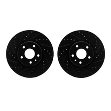 Dynamic Friction Company 8002-54142 Brake Rotors   Drilled & Slotted   Black