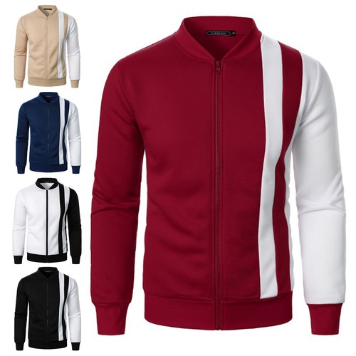 Abrigo para Hombres Atlético Cuello Soporte Sudadera Disfraz Prendas exteriores Cremallera Chaqueta Prendas para el torso - Imagen 7 de 47