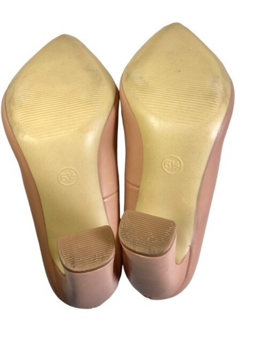 A New Day Salmon Color 4" Block Heel Pointy Toe Slip On Pumps Shoes 6.5M - Picture 9 of 12
