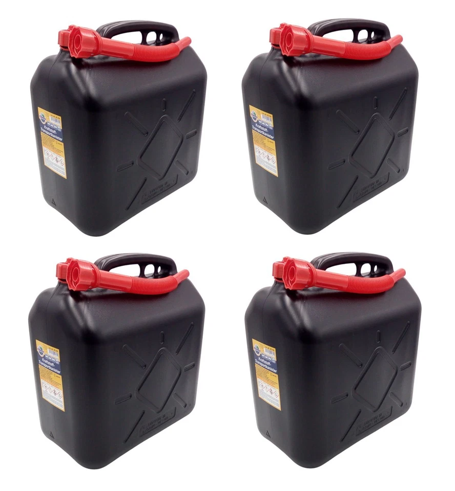 4 x Benzinkanister 20L Kraftstoff Reservekanister Kunststoff Diesel Benzin ÖL - Bild 1 von 1